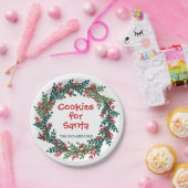 Koekjes voor kerstgeschut papieren bordje (Feest)