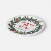 Koekjes voor kerstgeschut papieren bordje (Gekanteld)