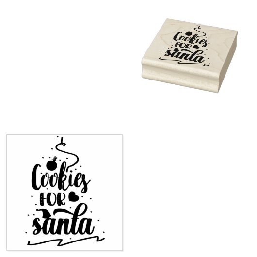 Koekjes voor Kerstman Kerst rubberen stempel (Gestempeld)