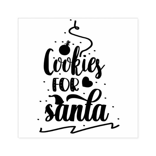 Koekjes voor Kerstman Kerst rubberen stempel  (Afrduk)