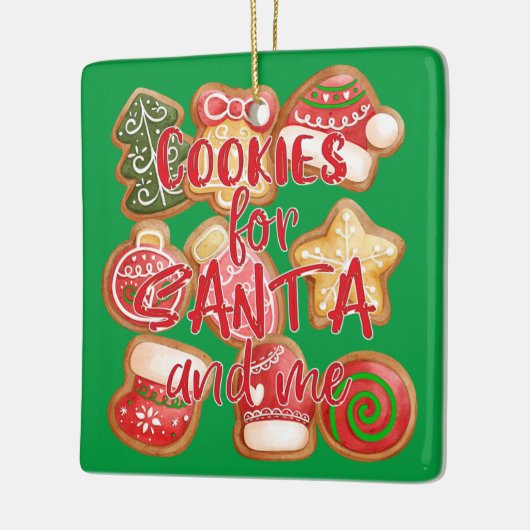 Koekjes voor Kerstmis Keramisch Ornament (Links)