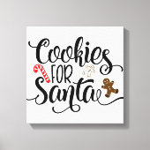 Koekjes voor kerstmis met kerstmis canvas afdruk (Voorkant)