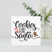 Koekjes voor kerstmis met kerstmis feestdagenkaart (Staand voorkant)