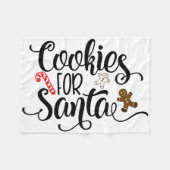 Koekjes voor kerstmis met kerstmis fleece deken (Voorkant (Horizontaal))