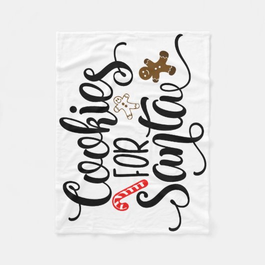 Koekjes voor kerstmis met kerstmis fleece deken (Voorkant)