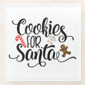 Koekjes voor kerstmis met kerstmis glazen onderzetter (Voorkant)