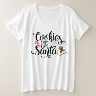 Koekjes voor kerstmis met kerstmis grote maat t-shirt
