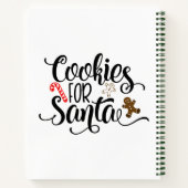 Koekjes voor kerstmis met kerstmis notitieboek (Achterkant)
