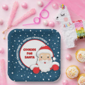 Koekjes voor kerstmis met kerstmis papieren bordje (Feest)