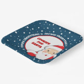 Koekjes voor kerstmis met kerstmis papieren bordje (Gebogen)