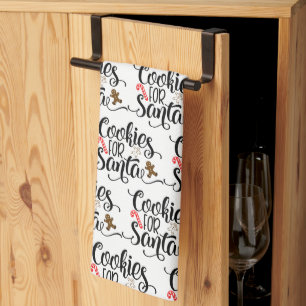 Koekjes voor kerstmis met kerstmis theedoek