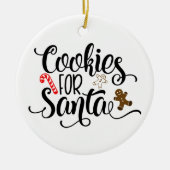 Koekjes voor kerstversiering met kerstcadeau keramisch ornament (Voorkant)