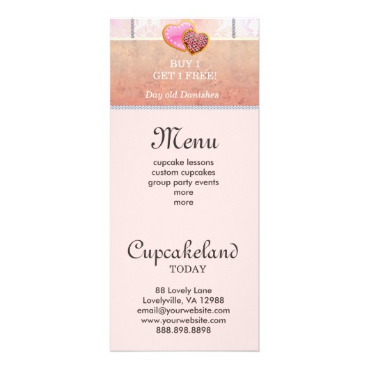 Koekjes voor koffiekoekjes Discount Loyalty Cards  Reclamekaart (Achterkant)