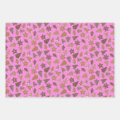 Koekjes voor ontbijt Roze Kerstmis Inpakpapier Vel (Voorkant 3)