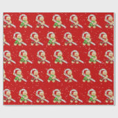 Koekjes voor ontbijtkoek in sneeuwvlokken cadeaupapier (Vlak)