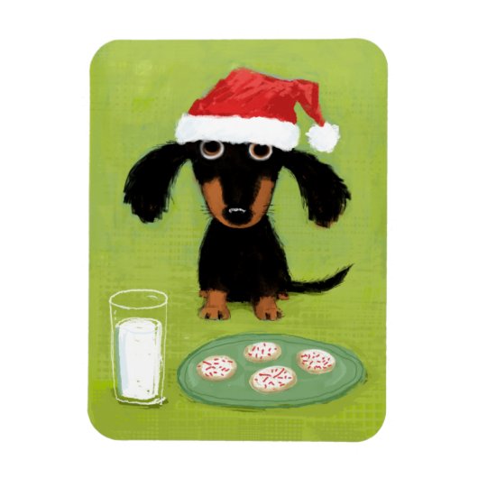 Koekjes voor Santa Dachshund Magneet (Verticaal)