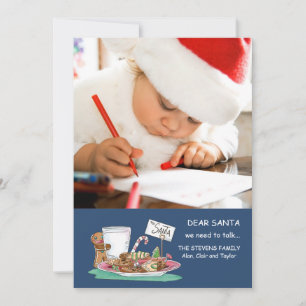 Koekjes voor Santa Photo Card Feestdagenkaart
