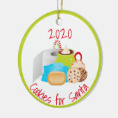 Koekjes voor Santa Quarantine 2020 Keramisch Ornament (Links)