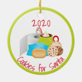 Koekjes voor Santa Quarantine 2020 Keramisch Ornament (Achterkant)