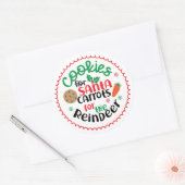 Koekjes voor Sinterklaas en wortels voor de rendie Ronde Sticker (Envelop)