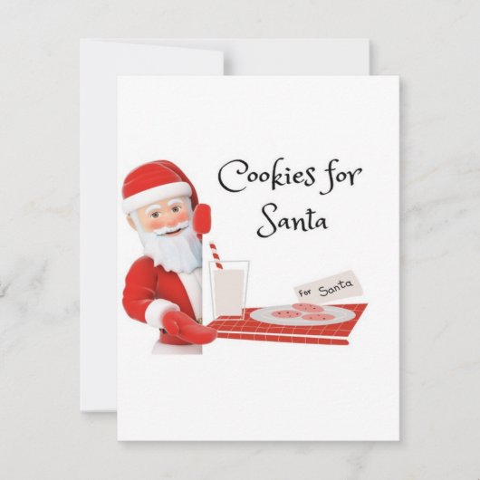 Koekjes voor Sinterklaas op een  Feestdagenkaart (Voorkant)