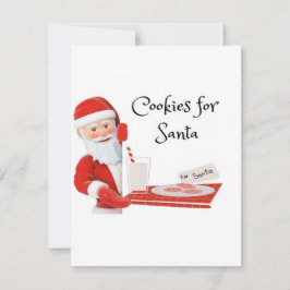 Koekjes voor Sinterklaas op een  Feestdagenkaart