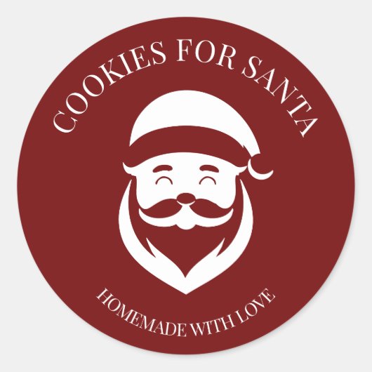 Koekjes voor Sinterklaas Ronde Sticker (Voorkant)