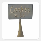 Koekjes voor verkopers vierkante sticker (Voorkant)