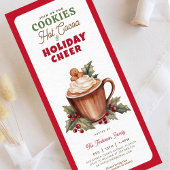 Koekjes warme cacao en feestkerst Kerstmis Kaart