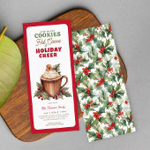 Koekjes warme cacao en feestkerst Kerstmis Kaart