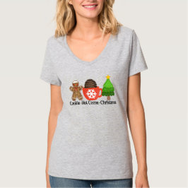 Koekjes, warme chocolademelk en kerst t-shirt