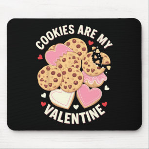 Koekjes zijn mijn Valentijn Schattige Chocolade Ch Muismat