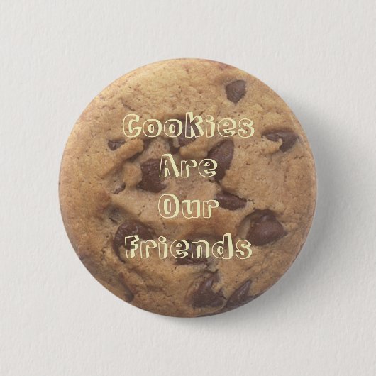 Koekjes zijn onze vrienden ronde button 5,7 cm (Voorkant)