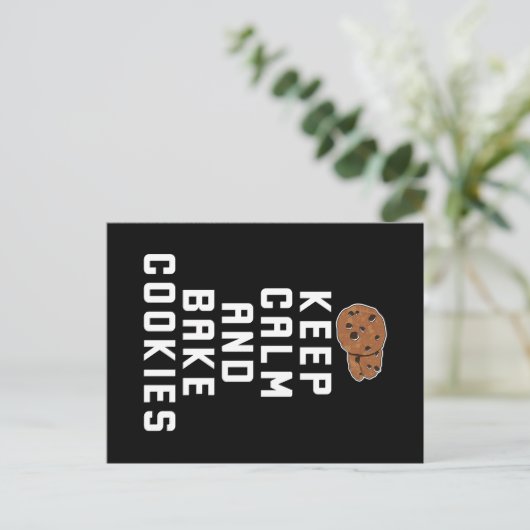 Koekjesbakken Kalm houden en koekjes bakken Briefkaart (Staand voorkant)