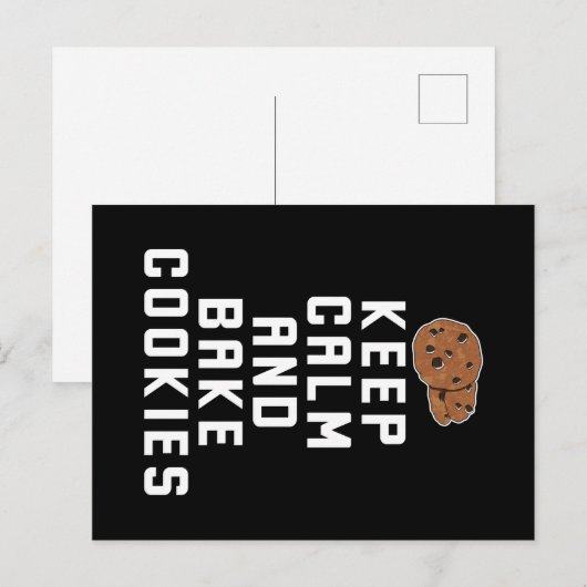 Koekjesbakken Kalm houden en koekjes bakken Briefkaart (Voorkant / Achterkant)