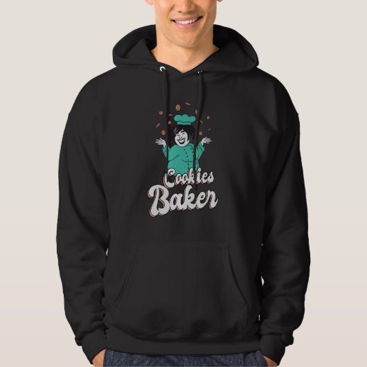 Koekjesbakker bakkerij gebak Chef Baker Hoodie (Voorkant)