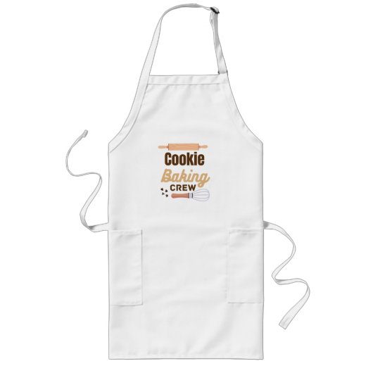 Koekjesbakker Cute Funny Holiday Apron Lang Schort (Voorkant)