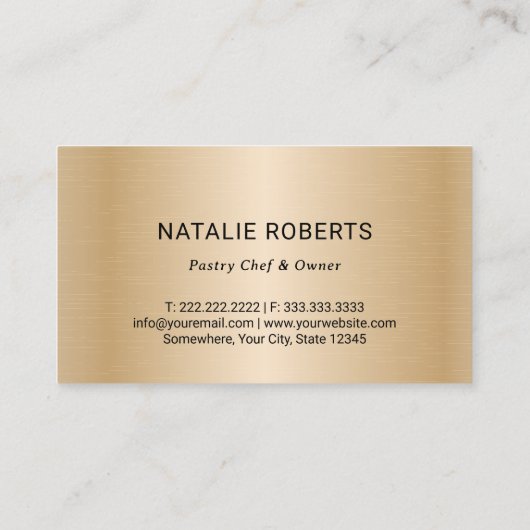 Koekjesbakkerij Schaak Geometrische goudkap Visitekaartje (Achterkant)