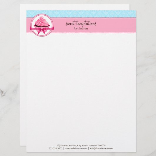 Koekjesbakkerij voor coupures custom briefhoofd (Voorkant / Achterkant)