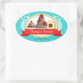 Koekjesbakkerijdozen voor coupures ovale sticker (Tas)