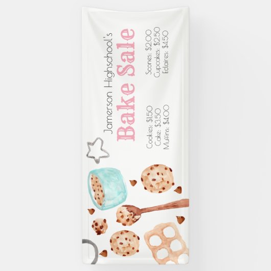 Koekjesbakkersbanner voor koekjesbakken spandoek (Verticaal)