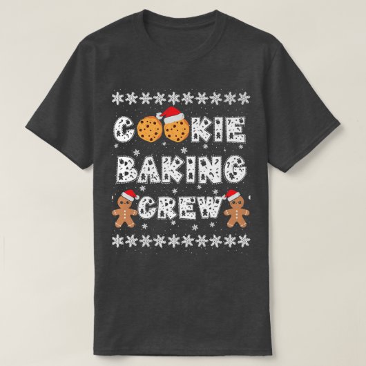 Koekjesbakkersbrood Mannen met kerstPetten T-shirt (Design voorkant)