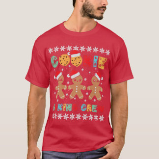 Koekjesbakkersbrood Mannen met kerstPetten T-shirt
