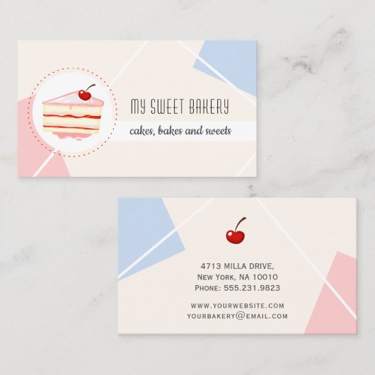 Koekjesbakkersbrood met gebakken brood visitekaartje (Voorkant / Achterkant)