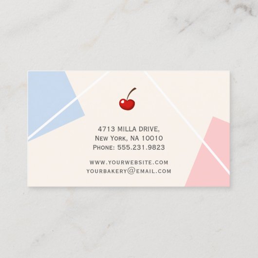 Koekjesbakkersbrood met gebakken brood visitekaartje (Achterkant)