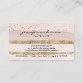 Koekjesbakkersdienst voor de bakkerskoeken van crè visitekaartje (Achterkant)