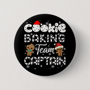 koekjesbakteam kapitein peperkoek kerst t ronde button 5,7 cm
