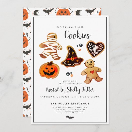Koekjesbeurs | Halloween Baking Party (Voorkant / Achterkant)