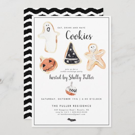 Koekjesbeurs | Halloween Baking Party (Voorkant / Achterkant)