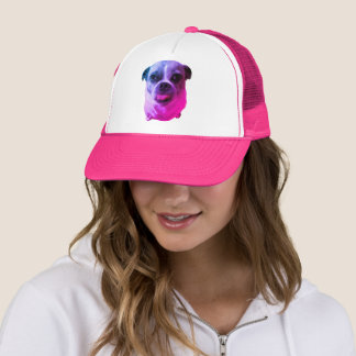 Koekjesbonhaar (roze) trucker pet